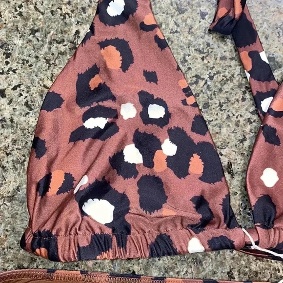 The upside leopard print two-piece bikini Sz L - Picture 5 of 7